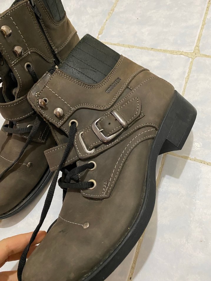 Süet Tokalı Kahverengi Biker erkek Bot - Görsel 2