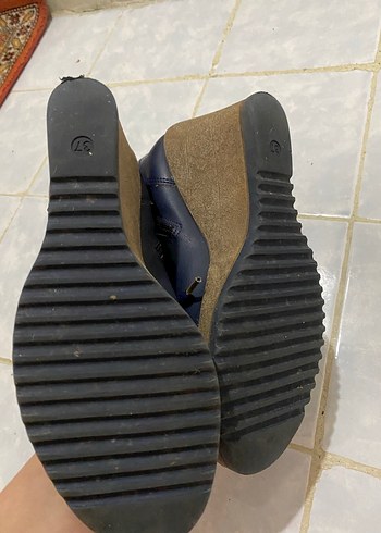 Koyu Mavi Kadın Dolgu Topuklu Bot - Görsel 4