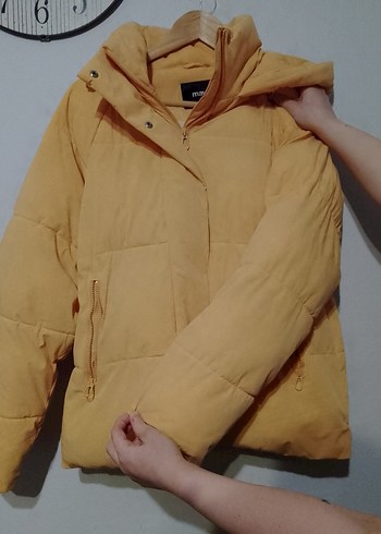 Sarı Midi Kadın Kışlık Mont - Görsel 2