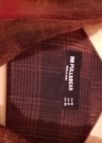 Koyu Kırmızı Batik Desenli Bol Kesim Gömlek - Görsel 2