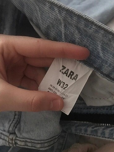 32 Beden mavi Renk Zara kadın pantolon
