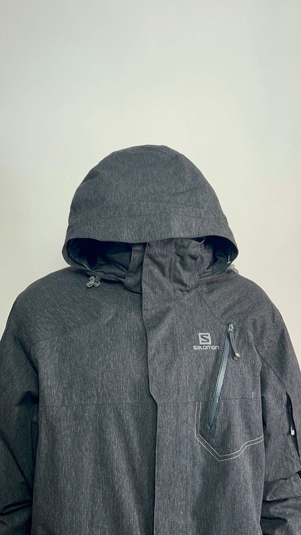 Gri Kapüşonlu Erkek Spor Mont - Görsel 5