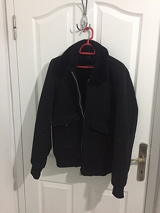 Kürklü kadife mont pull&bear