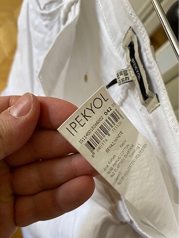 xl Beden beyaz Renk İpekyol pantolon