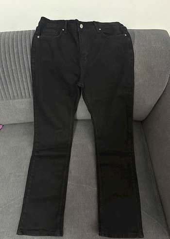Diğer Siyah Duz Kesim Denim Erkek Pantolon