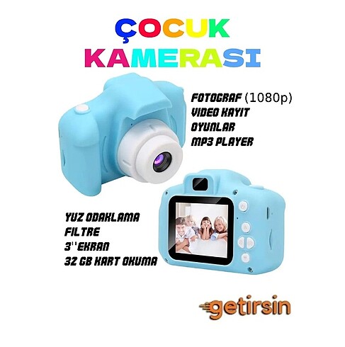 (SIFIRÜRÜN)ÇOCUK KAMERASI 1080P