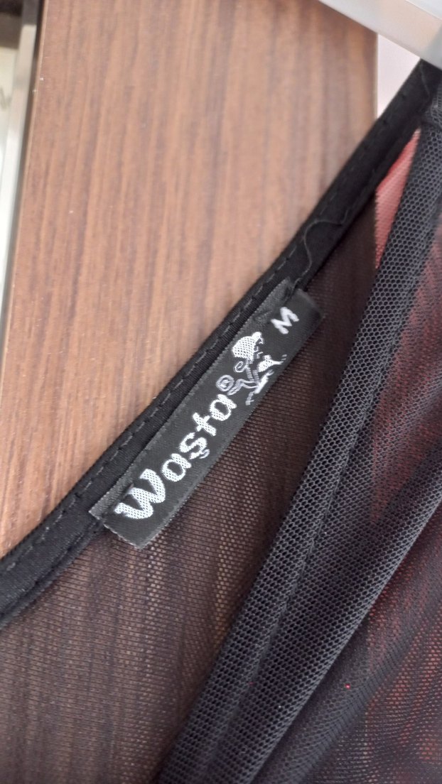 Kırmızı Siyah Uzun Drapeli Elbise - Görsel 3