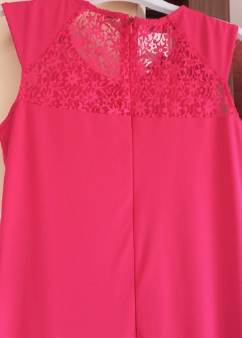 Pembe Uzun Drapeli V Yakalı Abiye Elbise - Görsel 4