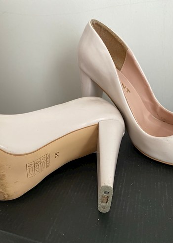 Beyaz Stiletto Topuklu Kadın Ayakkabı - Görsel 3