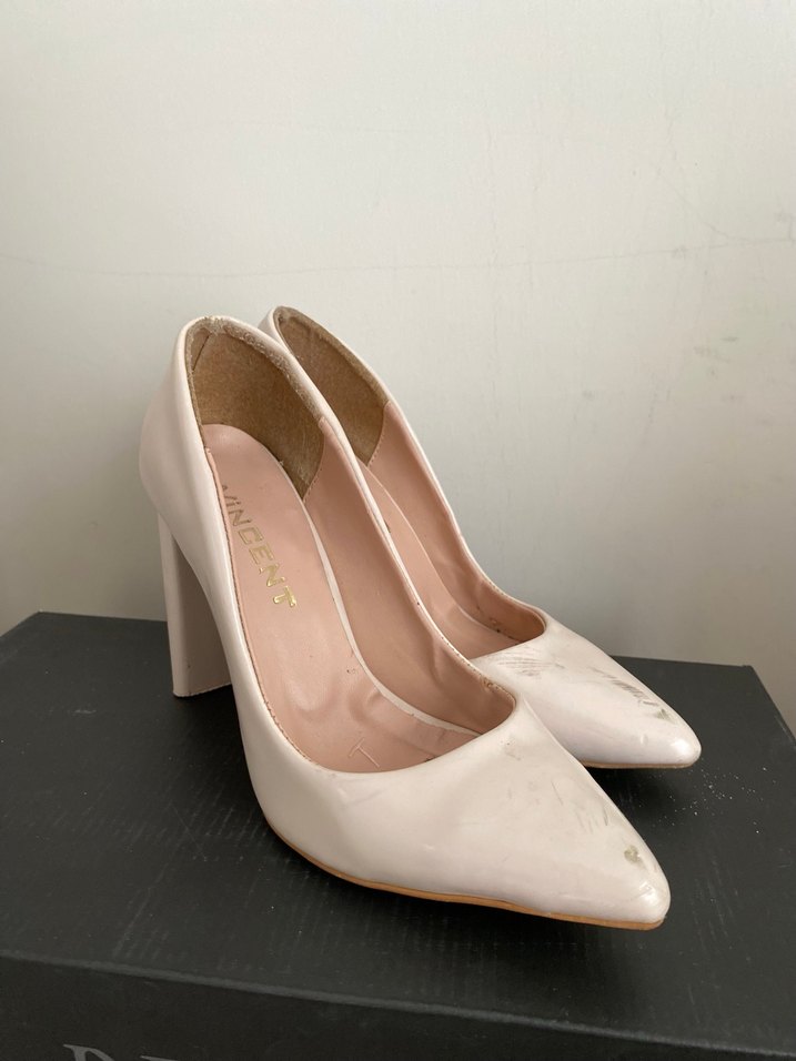 Beyaz Stiletto Topuklu Kadın Ayakkabı - Görsel 2