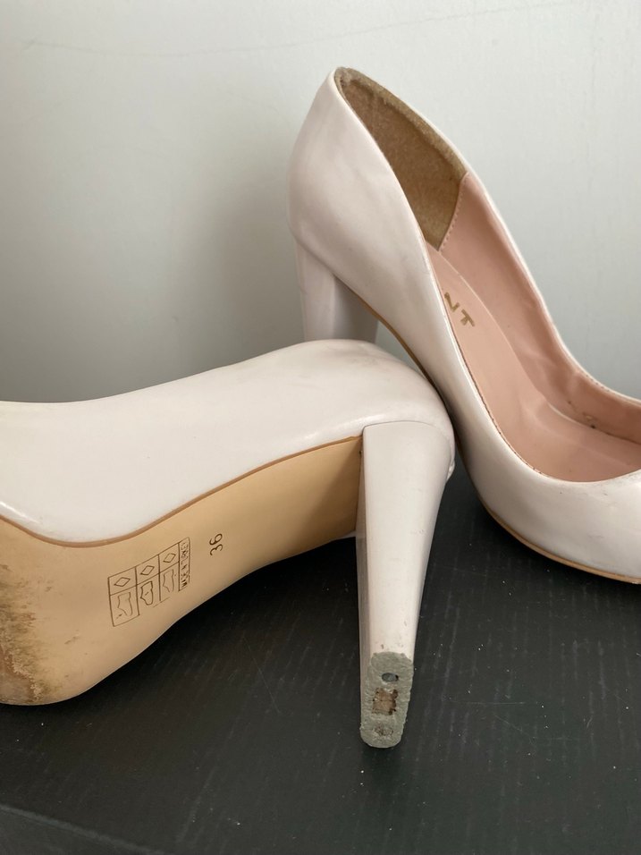 Beyaz Stiletto Topuklu Kadın Ayakkabı - Görsel 3