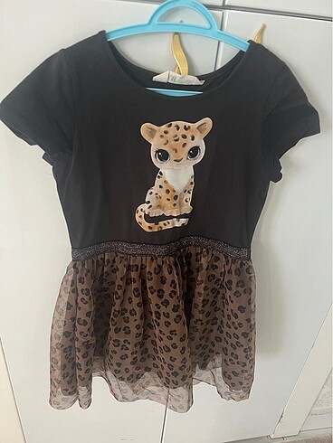 H&M kız çocuk leopar elbise