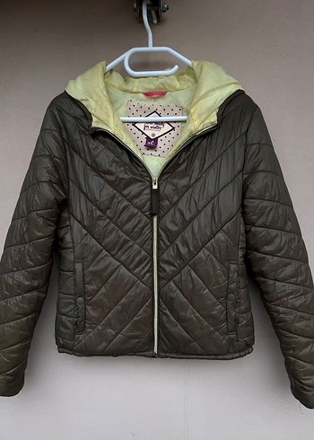 m Beden haki Renk Bershka haki kışlık erkek mont