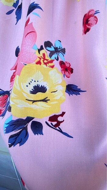 m Beden çeşitli Renk Tozlu çiçek detaylı yazlık bluz