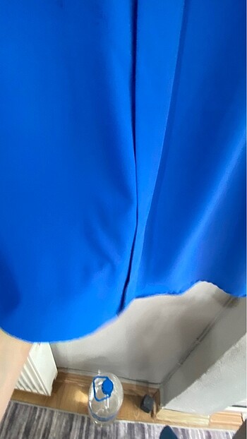 m Beden mavi Renk Mavi yaka detaylı kolsuz şık bluz