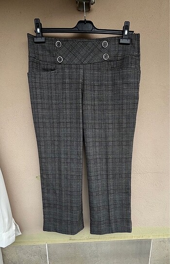 LC Waikiki Lcw ekoseli füme kapri pantolon