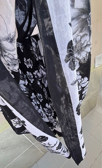 Tülbent askılı pareo elbise - Görsel 5