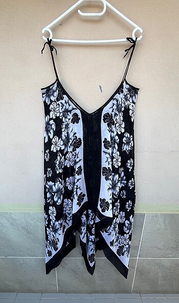 Tülbent askılı pareo elbise - Görsel 8