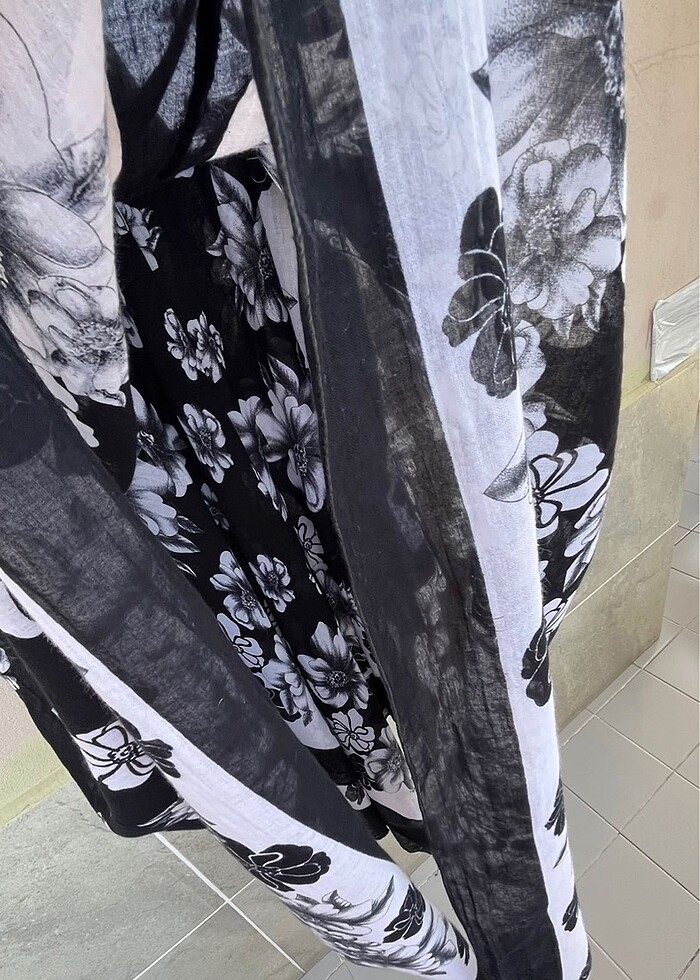 Tülbent askılı pareo elbise - Görsel 5