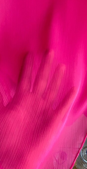 Defacto straplez Fuşya şık pareo - Görsel 4