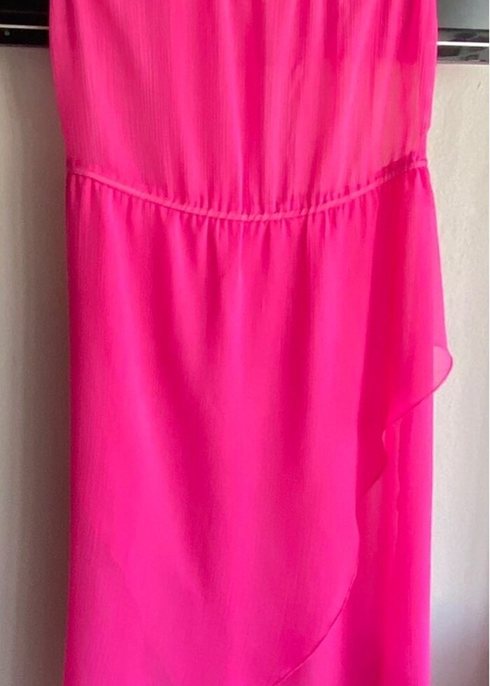 Defacto straplez Fuşya şık pareo - Görsel 3