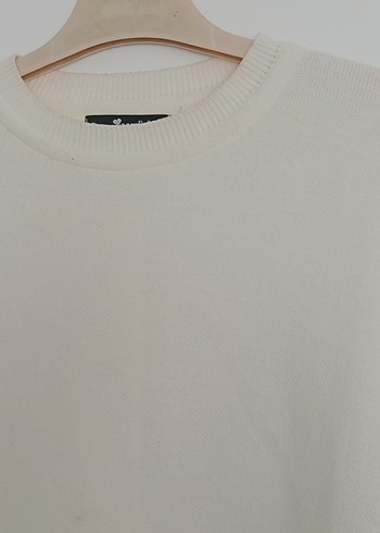 Bordo Çizgili Uzun Kollu Salaş Triko Kazak - Görsel 3