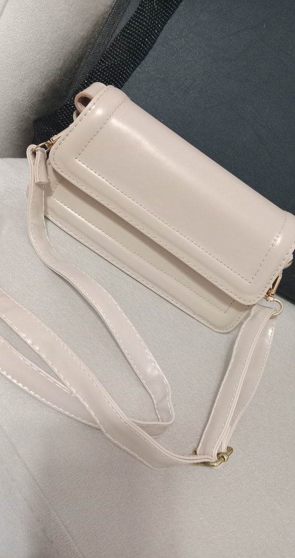 Bej Deri Kadın Omuz Çantası - Görsel 3