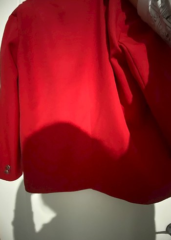 Kırmızı Süet Kadın Blazer Ceket - Görsel 2