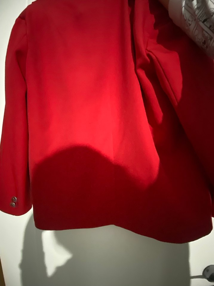 Kırmızı Süet Kadın Blazer Ceket - Görsel 2