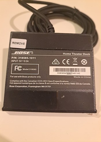 Bose Home Theater Dock Orijinal / Sıfır (Model 318585) - Görsel 3