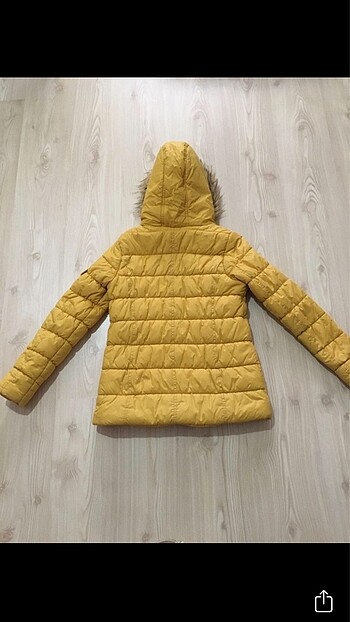 m Beden sarı Renk Kadın şişme mont