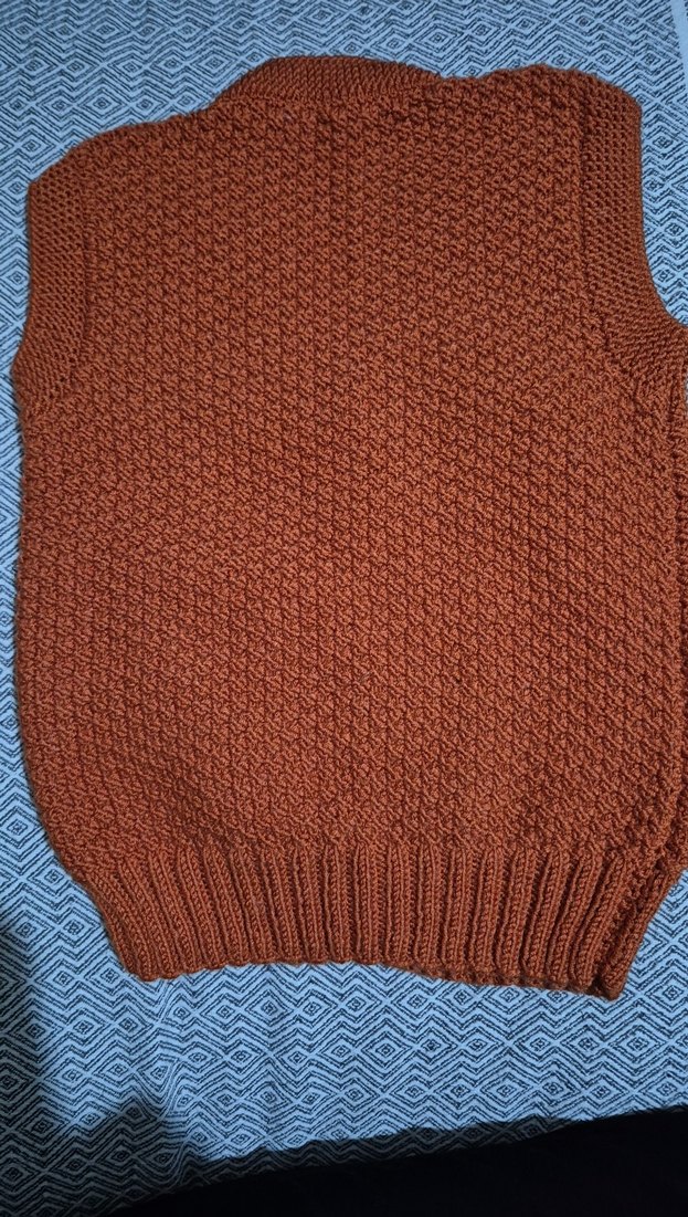 Erkek Çocuk Bohem Örgü Kahverengi Yelek - Görsel 2