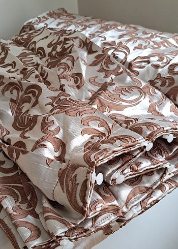 kendinden   nakıs desenli   fon perde - Görsel 2