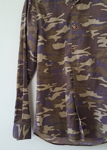 Erkek Kamuflaj Desenli Uzun Kollu Gömlek - Görsel 6