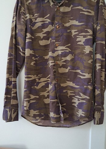 Erkek Kamuflaj Desenli Uzun Kollu Gömlek - Görsel 2