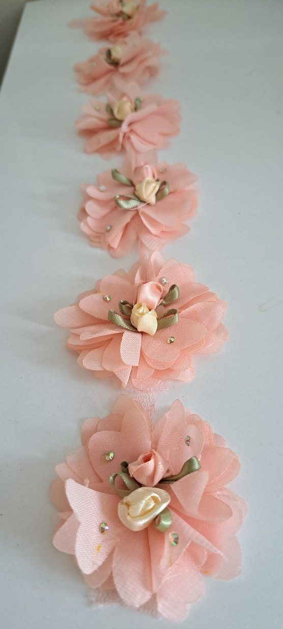 aksesuarı hazır kurdele  cicek 6  adet - Görsel 3