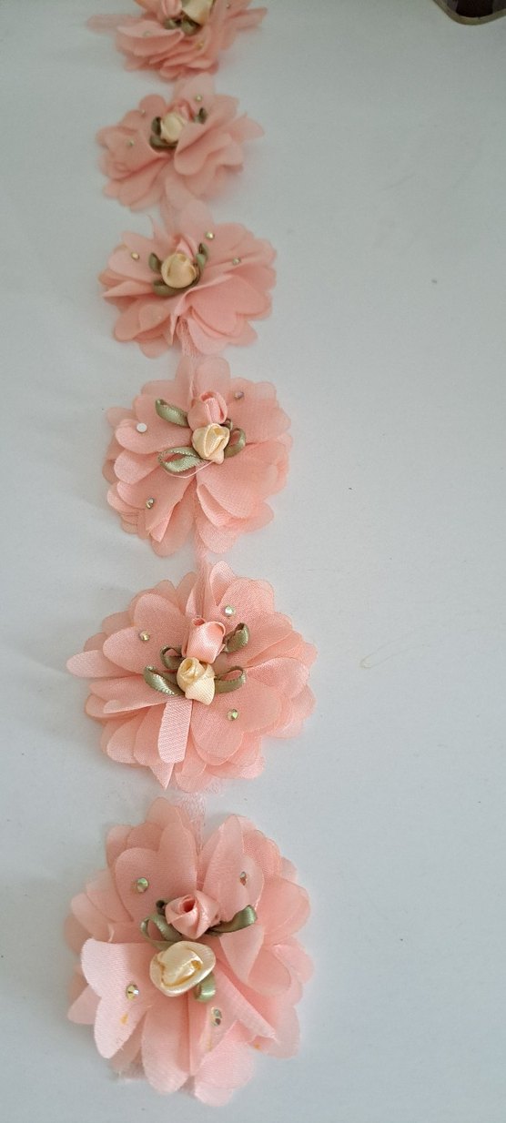 aksesuarı hazır kurdele  cicek 6  adet - Görsel 2