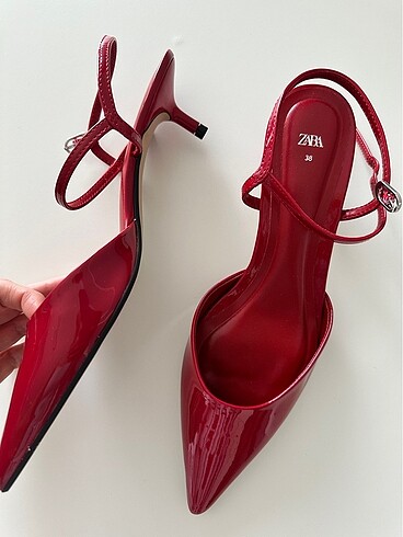38 Beden bordo Renk Zara topuklu