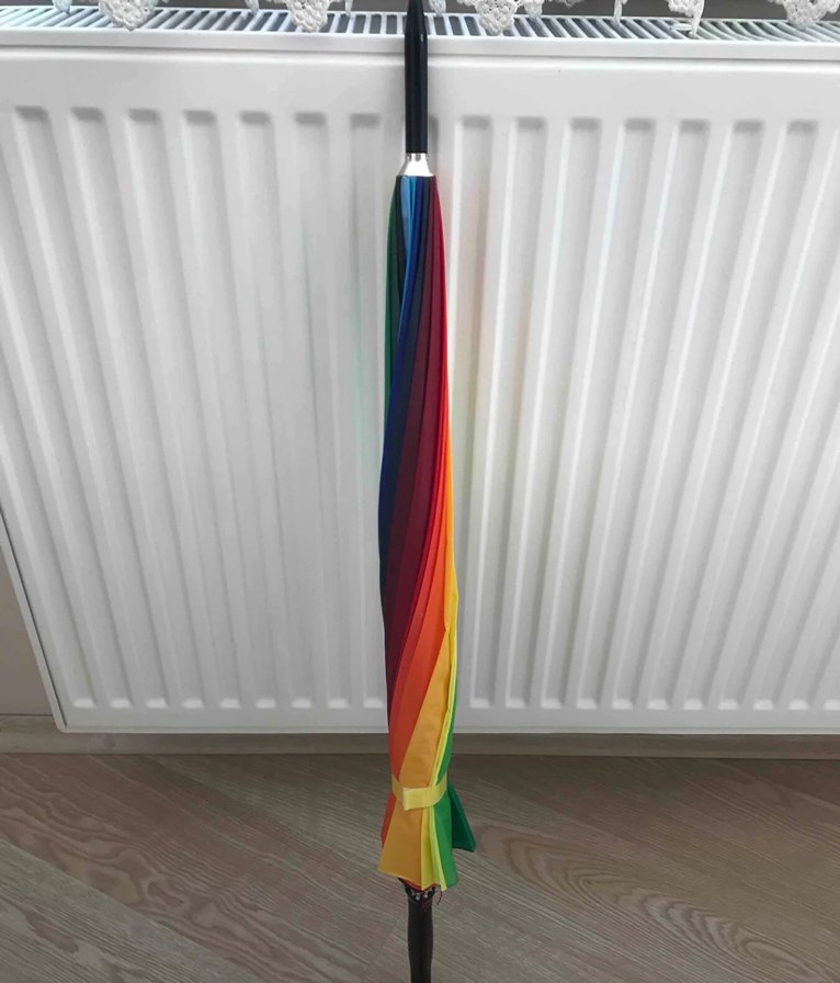 Kadın Çok Renkli Pilili Şemsiye - Görsel 2