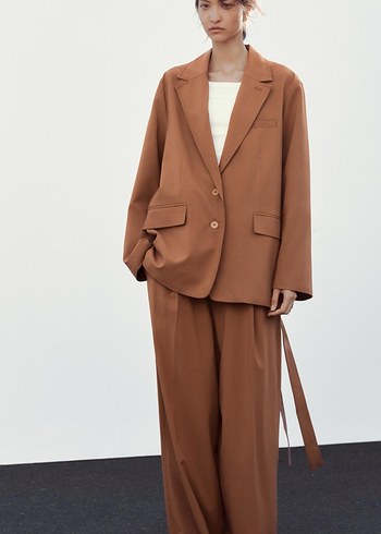 Kemerli blazer ceket