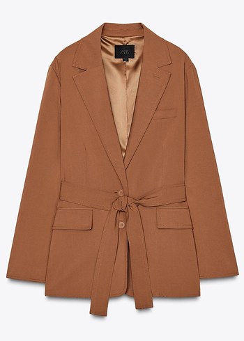 s Beden ten rengi Renk Kemerli blazer ceket