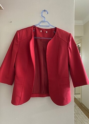 Diğer Kırmızı kısa blazer 