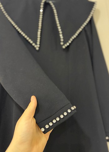 Uzun Siyah Gotik Kadın Elbise - Görsel 2