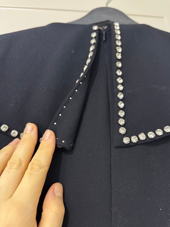 Uzun Siyah Gotik Kadın Elbise - Görsel 4