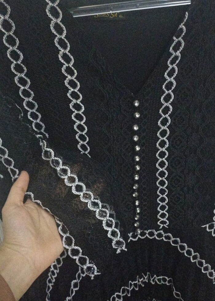 Muhteşem kalitede full güpür elbise - Görsel 2