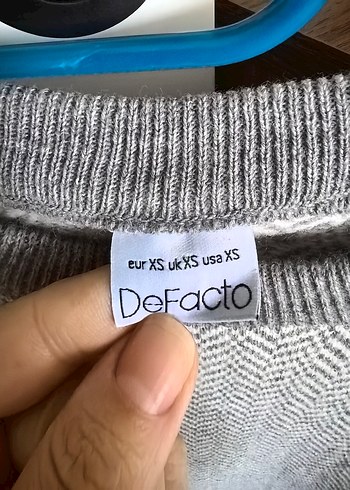 Defacto Gri Örgü Erkek Kazak, Bisiklet Yaka, Rahat Kesim
