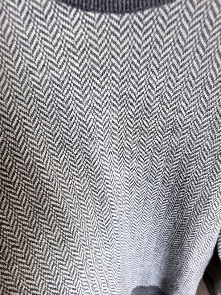 Gri Örgü Erkek Kazak, Bisiklet Yaka, Rahat Kesim - Görsel 4