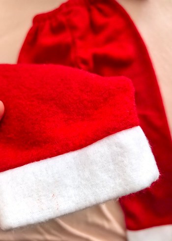 24-36 Ay Beden kırmızı Renk Noel baba yılbaşı kostümü