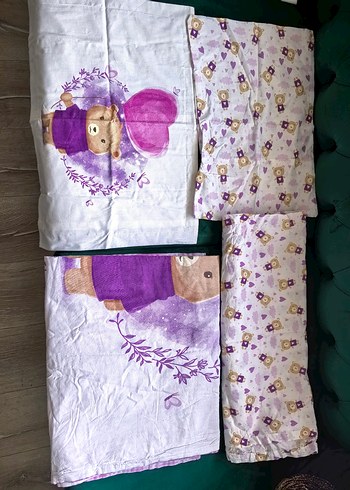 Pembe Baskılı Polar Bebek Nevresim Takımı - Görsel 2