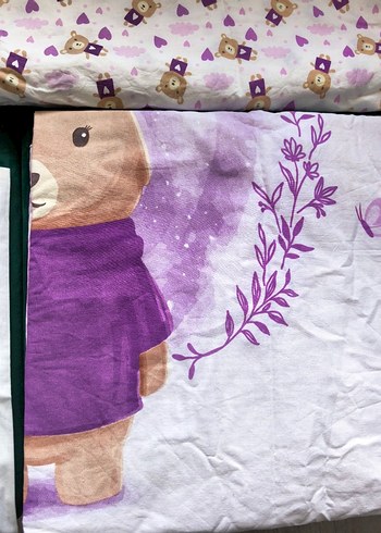 Pembe Baskılı Polar Bebek Nevresim Takımı - Görsel 3